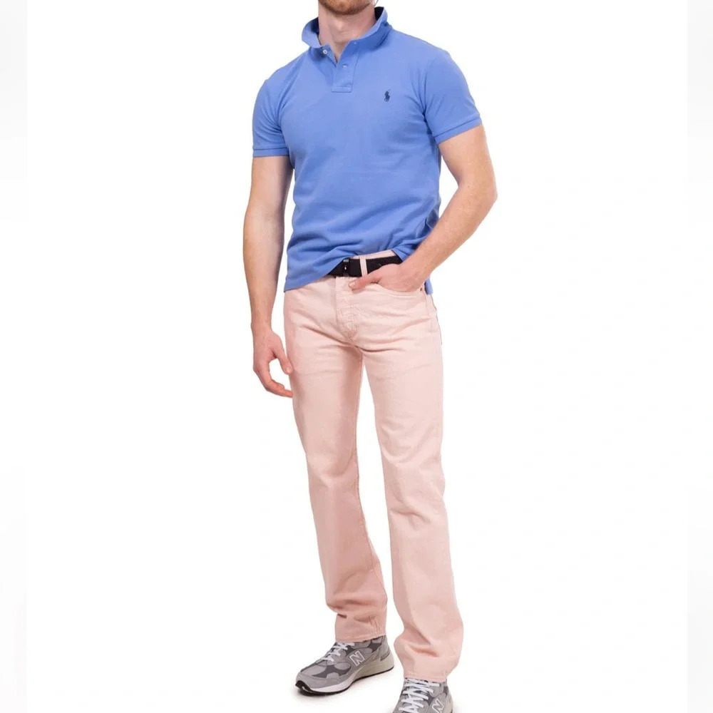 Levis 501 Fresh Adult Jean 27 X 30 Pink Limited Classic Button Fly Cotton Men's. - Picture 8 of 14